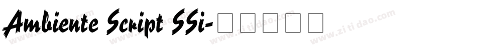 Ambiente Script SSi字体转换
